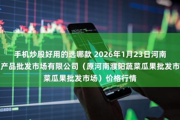 手机炒股好用的选哪款 2026年1月23日河南濮阳宏进农副产品批发市场有限公司（原河南濮阳蔬菜瓜果批发市场）价格行情