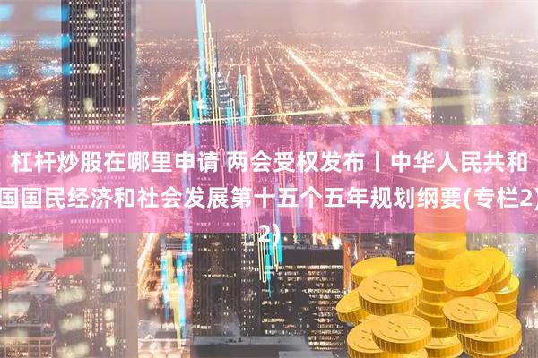 杠杆炒股在哪里申请 两会受权发布丨中华人民共和国国民经济和社会发展第十五个五年规划纲要(专栏2)